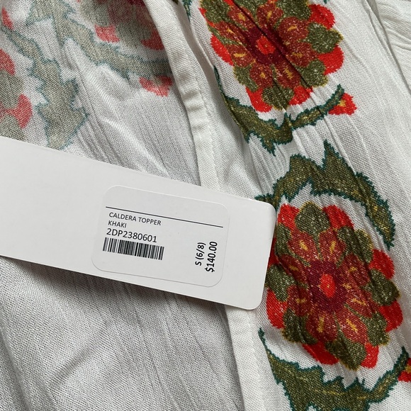 Soft Surroundings Tassel Embroidered Floral caldera topper - Picture 5 of 11